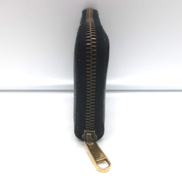 Gucci Logo Zip-Around Card Case Wallet Black Grained Leather - Picture 3 of 11